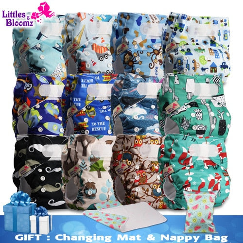 Hipposshop-12pcs/set Cloth Diaper Packages Charcoal-12 Standard Popper